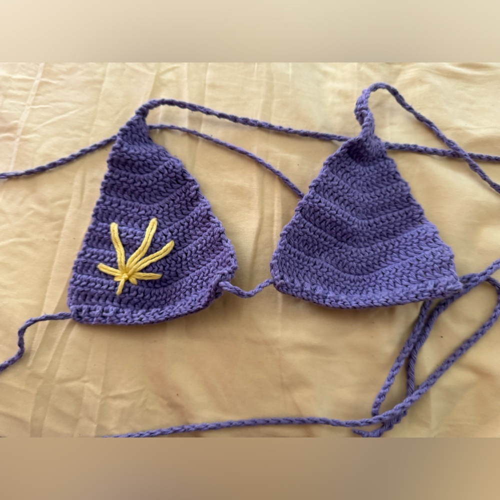 Hand Crocheted Bikini Top - image 7